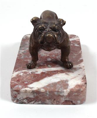 Bronzefigur "Bulldogge" - Art, antiques and jewellery