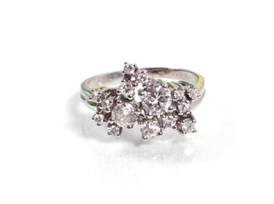 Brillant- Diamantdamenring zus. ca. 0,90 ct - Art, antiques and jewellery