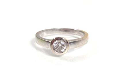 Brillantsolitärring 0,48 ct - Art, antiques and jewellery