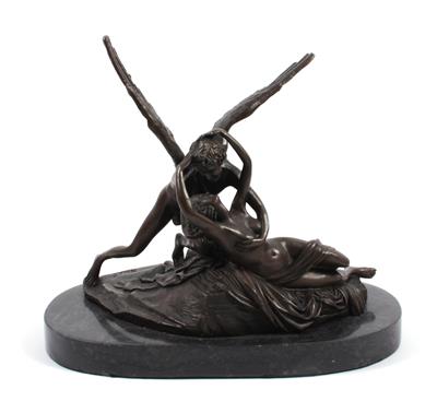 Bronzefigurengruppe "Amor und Psyche" - Art, antiques and jewellery