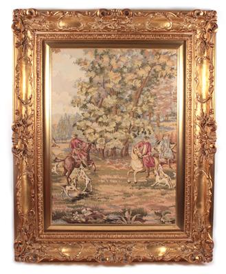 Gobelin "Jagd zu Pferde" - Art, antiques and jewellery