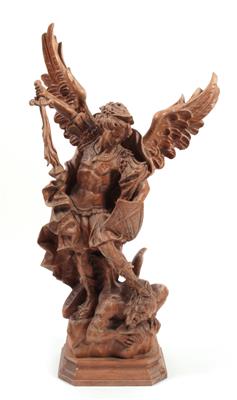 Holzfigur "Erzengel Michael" - Arte, antiquariato e gioielli