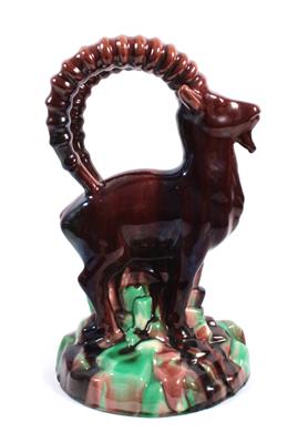 Keramikfigur "Steinbock" - Art, antiques and jewellery