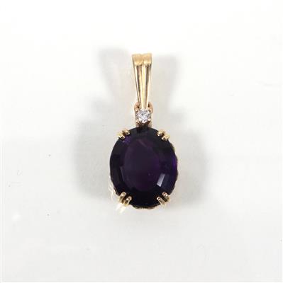 Amethyst-, Brillantanhänger - Art, antiques and jewellery