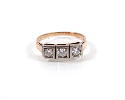 Brillantdamenring zus. ca. 0,50 ct - Art, antiques and jewellery