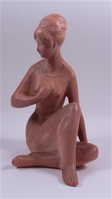 Keramikfigur "Frauenakt mit Halskette - Arte, antiquariato e gioielli