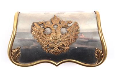 Zigarettenbehälter in Form einer Offizierskartusche der reitenden Truppen der K. u. K. Armee - Arte, antiquariato e gioielli