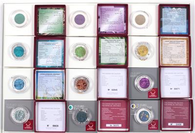 12 Münzen a Euro 25,-, 2004- 2015 - Umění, starožitnosti a šperky