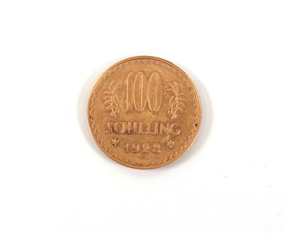 Goldmünze 100,- Schilling 1928 - Umění, starožitnosti a šperky