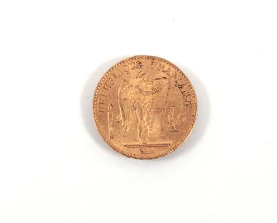 Goldmünze 20 Francs, Frankreich 1875 - Arte, antiquariato e gioielli