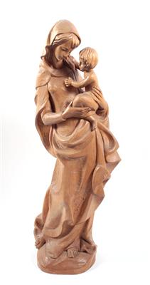 Holzfigur "Madonna mit Kind" - Kunst, Antiquitäten und Schmuck
