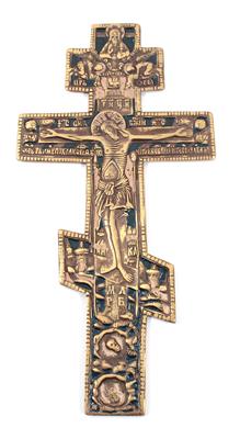 Orthodoxes Messingkreuz - Kunst, Antiquitäten und Schmuck