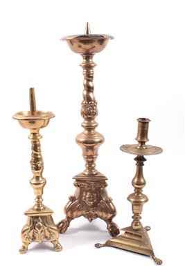 3 barocke Kerzenleuchter - Arte, antiquariato e gioielli