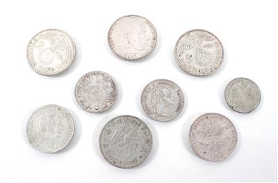 9 Silbermünzen - Arte, antiquariato e gioielli