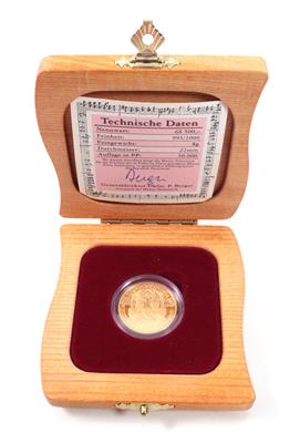 Goldmünze, 500,- Schilling, "Wiener Sängerknaben", Österreich 1998 - Umění, starožitnosti a šperky