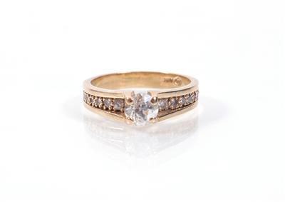 Diamant- Brillantdamenring - Art, antiques and jewellery