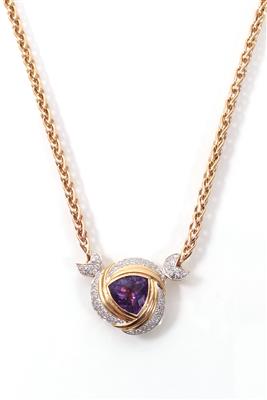 Amethyst- Brillantcollier - Arte, antiquariato e gioielli