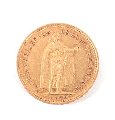 Goldmünze, 10 Korona, Ungarn 1900 - Kunst, Antiquitäten und Schmuck