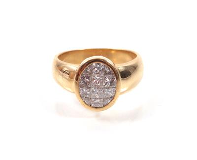 Diamantdamenring zus. ca. 1,50 ct - Art, antiques and jewellery