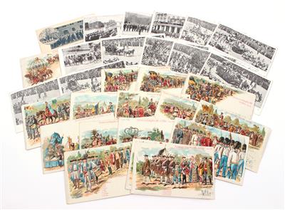 51 Stück Foto- und Motivkarten "Festzüge zum Regierungsjubiläum 1898, Kasier Franz Joseph I." - Arte, antiquariato e gioielli