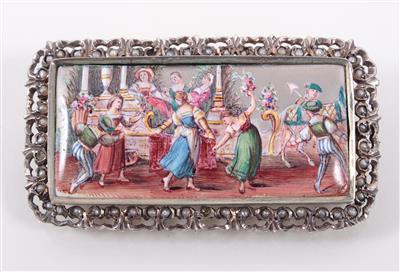 Bildbrosche "Festzug" - Antiques, art and jewellery
