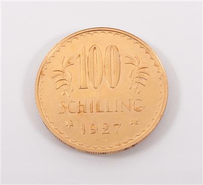 Goldmünze 100,- Schilling, Österreich 1927 - Antiques, art and jewellery
