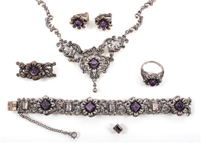 Amethyst- Trachtenschmuckgarnitur - Kunst, Antiquitäten und Schmuck