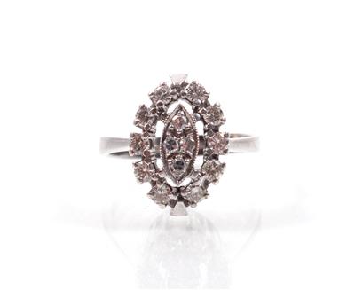 Brillant-Diamantdamenring zus. ca. 0,60 ct - Arte, antiquariato e gioielli