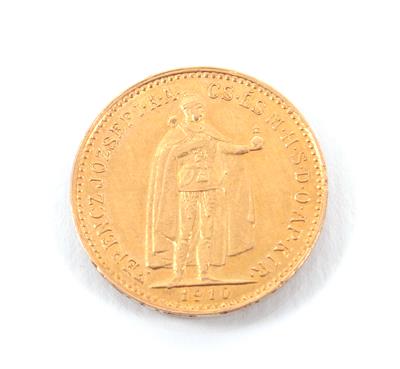 Golmünze 10 Kronen, Ungarn 1910 - Umění, starožitnosti, šperky