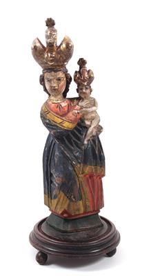 Holzfigur "Madonna mit Kind", Gnadenbild vom Hl. Berg bei Pribram - Antiques, art and jewellery