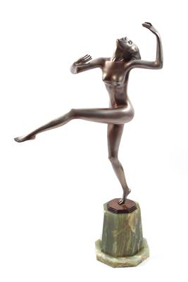 Bronzefigur "Nackte Tänzerin" - Umění, starožitnosti, šperky