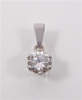 Brillantsolitäranhänger ca. 1 ct - Umění, starožitnosti, šperky