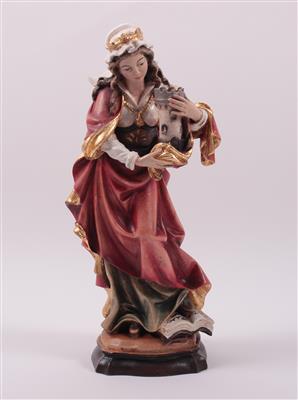 Holzfigur "Hl. Barbara" - Antiques, art and jewellery