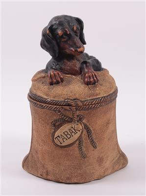 Tabakdose "Tabaksack mit Hund" - Kunst, Antiquitäten und Schmuck