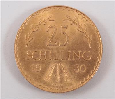 Goldmünze 25,- Schilling, Österreich 1930 - Antiques, art and jewellery