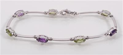 Peridot- Amethystarmkette - Kunst, Antiquitäten und Schmuck