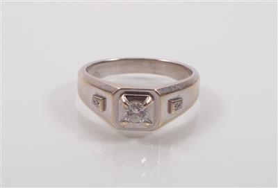 Brillantherrenring zus.0,35 ct - Antiques, art and jewellery