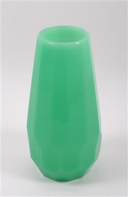 Vase aus apfelgrünem Alabasterglas - Kunst, Antiquitäten und Schmuck