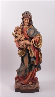 Holzfigur "Madonna mit Kind" - Kunst, Antiquitäten und Schmuck