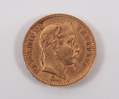 Goldmünze 20 Francs, Frankreich 1861(A) - Antiques, art and jewellery