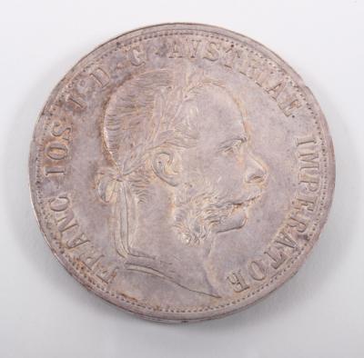 Silbermünze 2 Gulden, Kaiser Franz Joseph I., 1882 - Umění, starožitnosti, šperky