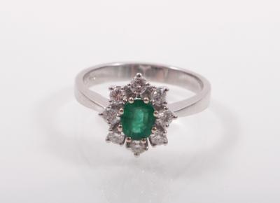Smaragddamenring ca. 0,50 ct - Umění, starožitnosti, šperky