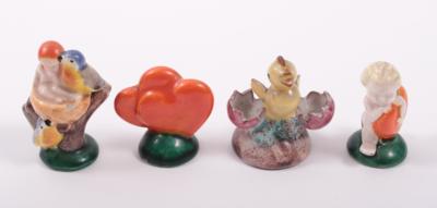 4 kleine Keramikfiguren, sogen. "Kleinchen" - Arte, antiquariato e gioielli