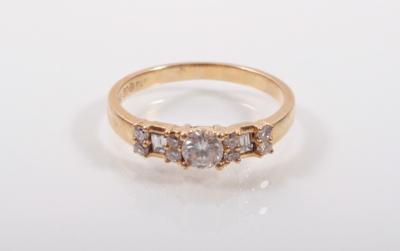 Brillant- Diamantdamenring zus. ca. 0,60 ct - Umění, starožitnosti, šperky