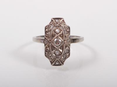 Diamantdamenring zus. ca. 0,15 ct - Antiques, art and jewellery