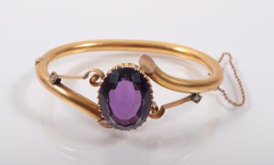 Amethyst-Diamantrautenarmreif - Arte, antiquariato e gioielli