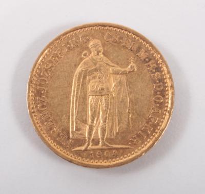 Goldmünze 10 Korona, Ungarn 1904 - Kunst, Antiquitäten und Schmuck
