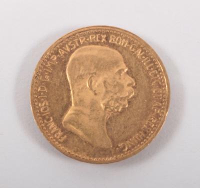 Goldmünze 10 Kronen, Österreich 1909 - Kunst, Antiquitäten und Schmuck