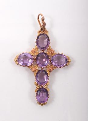 Amethyst- Kreuzanhänger - Arte, antiquariato e gioielli