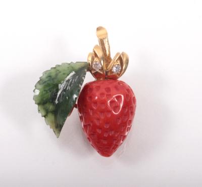 Anhänger "Erdbeere" - Antiques, art and jewellery